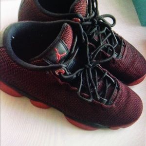 Red and black Jordan's
